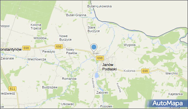 mapa Stary Pawłów, Stary Pawłów na mapie Targeo